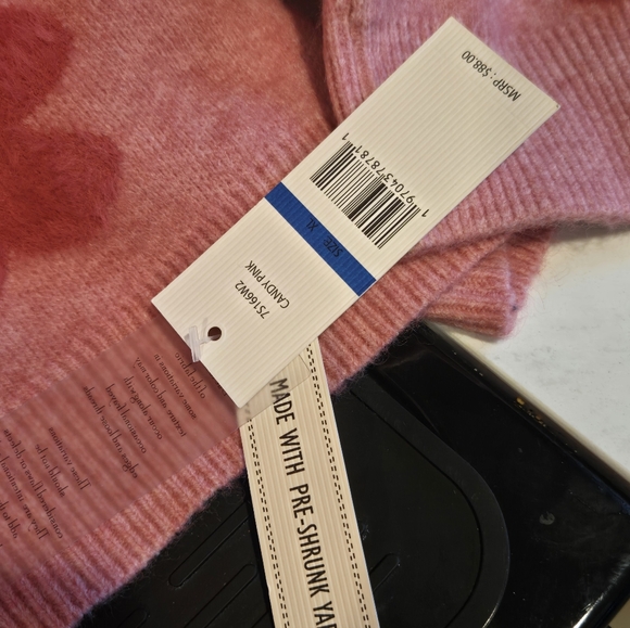 Nannette Pink Floral Pearl-Appliqué Crewneck Sweater - Picture 6 of 6